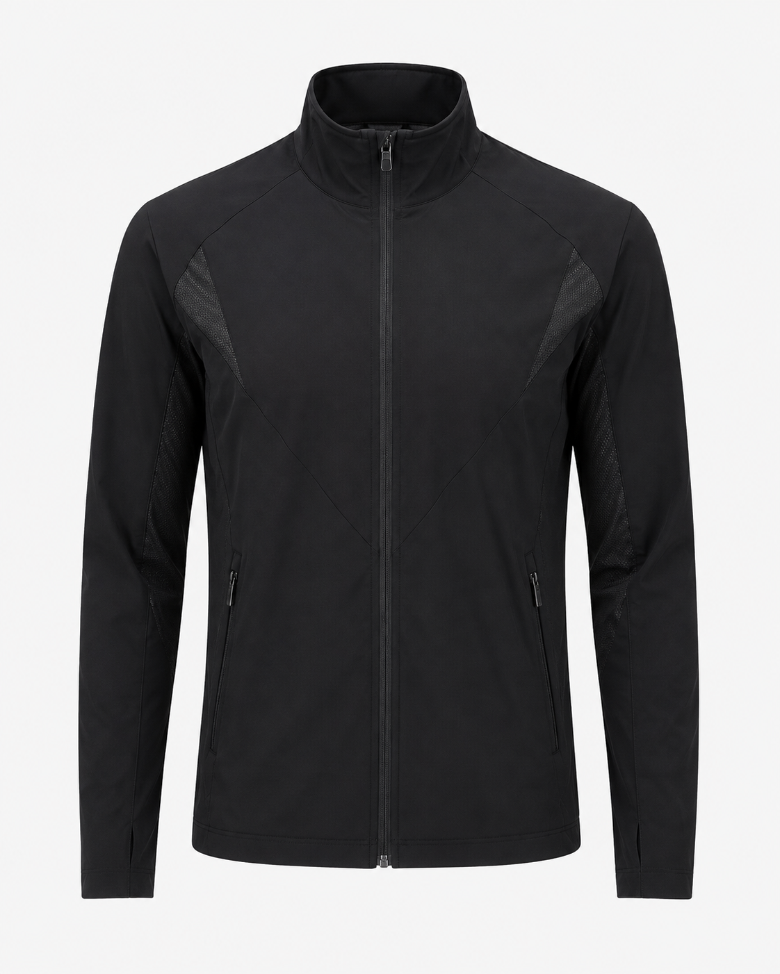 Yohanshiro AeroMove Performance Jacket in Black, flat front view